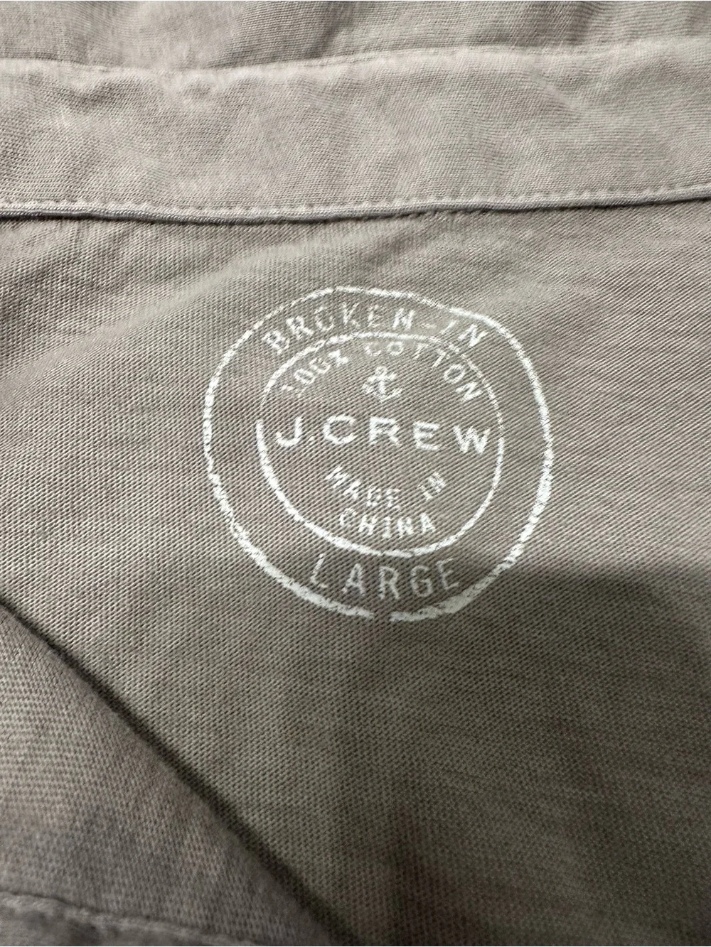 J. Crew Men's Long-Sleeve Polo in Khaki